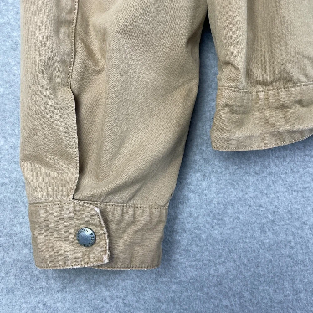 Banana Republic Jacket Mens XL Full Zip Bomber Garment‎ Dye Lined Snap Collar